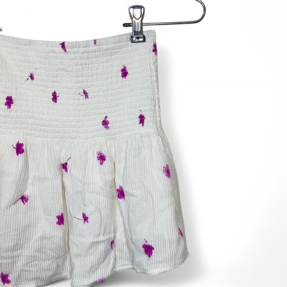 Etiquette‎ White/Purple Floral Skirt With Elastic Waistband 💐 - Picture 2 of 4